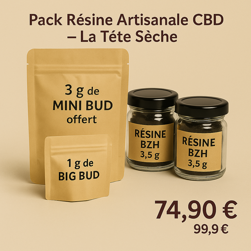 Pack Résine Artisanale CBD – La Tête Sèche