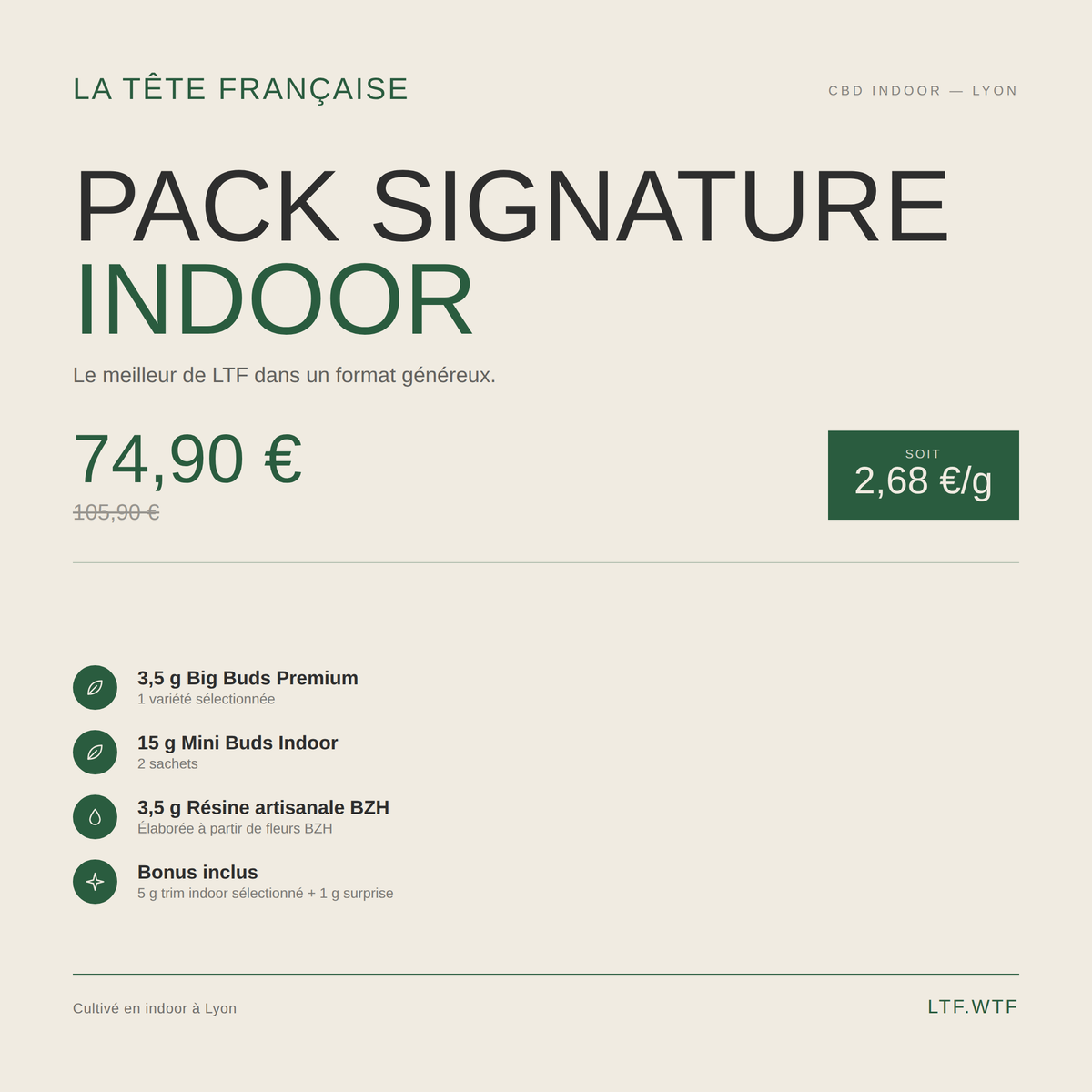 Pack Signature Indoor – La Tête Française